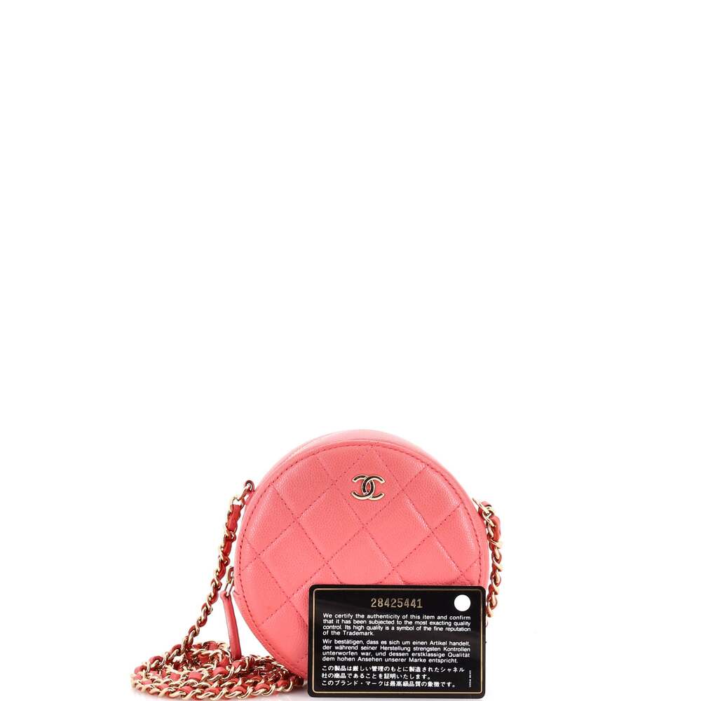Chanel Round Clutch With Chain Quilted #241959C28B - Picture 2 of 7